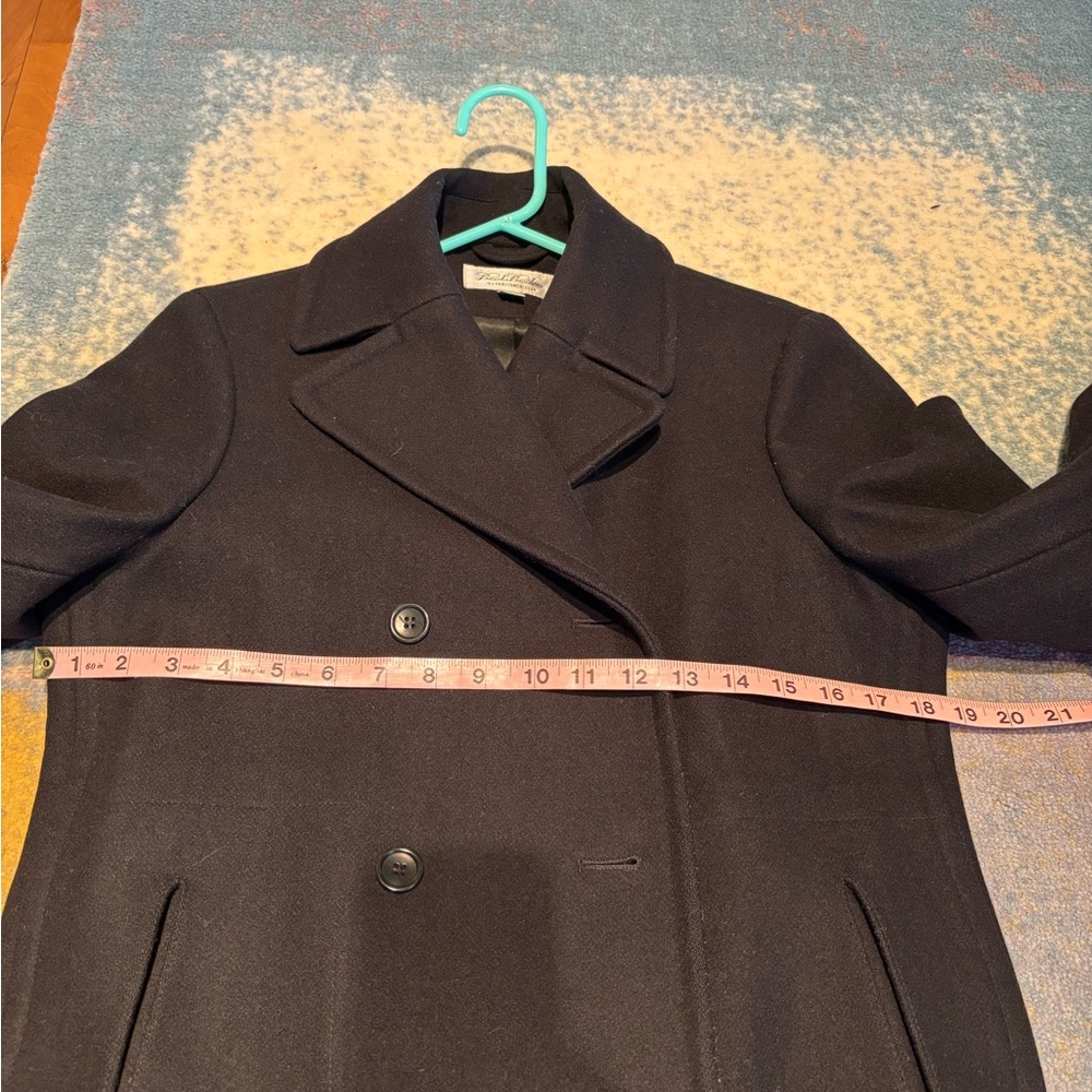 ✨True Vintage✨ 90s Brooks Brothers Black Peacoat Double-Breasted Wool - Picture 10 of 11